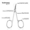 Solingen Cuticle Scissors made in Germany - with Curved Blade - Pedicure Beauty Grooming Kit for Nail, Eyebrow, Eyelash - Brown Tower Point view 2