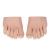 1 Pair Silicone Nail Practice Trainning Foot Flexible Manicure Nail Art Training Display Fake Half Foot Model Pedicure Practice (Medium Skin Color) view 1