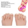 1 Pair Silicone Nail Practice Trainning Foot Flexible Manicure Nail Art Training Display Fake Half Foot Model Pedicure Practice (Medium Skin Color) view 4