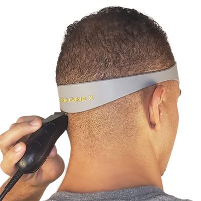 Fade Guide X and Neckline Shaving Template | Curved Silicone Band | Great for Creating Fade Guidelines and for DIY Haircuts | Fade Guide for Hair Clippers