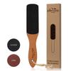 Foot File with Handle Pumice Stone for Dry Dead Skin - Callus Remover for Feet Double- Pumice Stone - Natural Earth Lava Black - Callus/Corn Remover for Feet Heels and Palm view 2