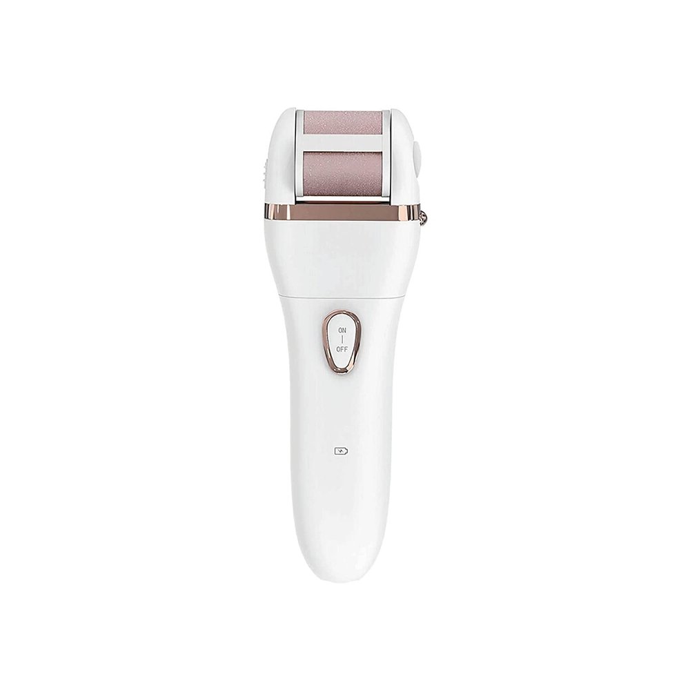 GIENEX Foot Scrubber Electric Callus Remover Rechargeable Foot File Hard Skin Remover Pedicure Tools Electronic Callus kit for Cracked Heels and Dead Skin with 3 Roller Heads