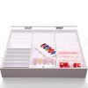 Rosvola Nail Art Display, Nail Storage Organizer Box, Empty Nail Tips Storage Box with cover Fake Nail Display Case for Nail Salon Home Use (White) view 1