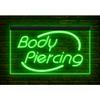 100018 Body Piercing Tattoo Shop Center Home Decor Display LED Light Neon Sign (16" X 12", Green) view 1
