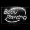 100018 Body Piercing Tattoo Shop Center Home Decor Display LED Light Neon Sign (16" X 12", White) view 2