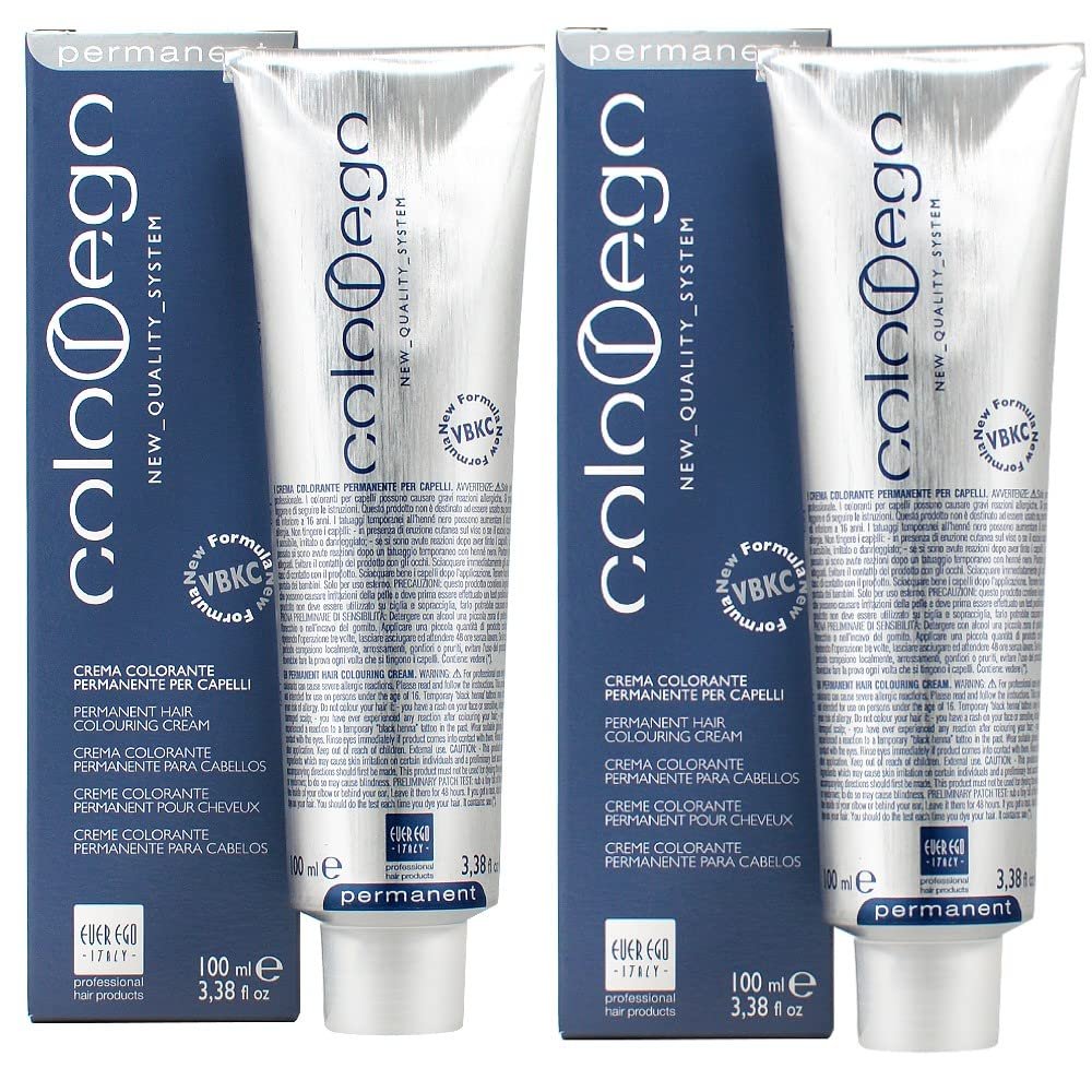 Ever Ego Color Ego permanent Cream Platinum Blonde (10/0) 3.38oz (Pack of 2) + Tail Comb