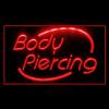 100018 Body Piercing Tattoo Shop Center Home Decor Display LED Light Neon Sign (12" X 8", Red) view 2