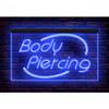 100018 Body Piercing Tattoo Shop Center Home Decor Display LED Light Neon Sign (16" X 12", Blue) view 1