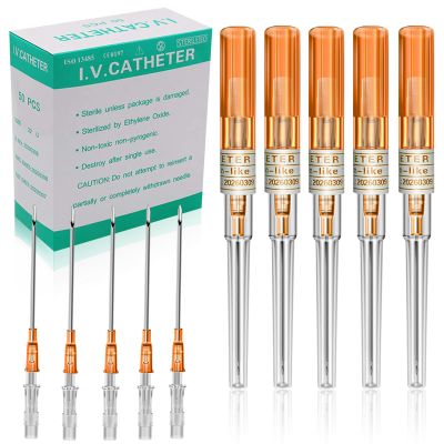 Catheter Piercing Needles - Judero 50Pcs IV Catheter Needles 14 Gauge Ear Nose Piercing Needles Stainless Steel Hollow Needles for Ear Nose Lip Tongue Belly Cartilage Piercing Kit Piercing Tools