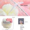 2 Pack Anime Bath Shower Loofah Sponges Pink Exfoliating Loofah Cute Body Loofah Sponge Womens Cute Shower Loofah Cute Cleaning Sponges Pop Anime Cat Rabbit Cartoon Cleaning Sponges with Hooks Kit view 4