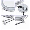8 Inches LED Lighted Wall Mount Makeup Mirror Double Sided with Magnification, 360 Swivel Vanity Mirror Bathroom Cosmetic Mirror Extension Chrome Finish, Plug Powered (Color : 7X) view 3