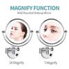 8 Inches LED Lighted Wall Mount Makeup Mirror Double Sided with Magnification, 360 Swivel Vanity Mirror Bathroom Cosmetic Mirror Extension Chrome Finish, Plug Powered (Color : 7X) view 4