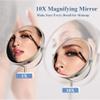 8 Inches LED Lighted Wall Mount Makeup Mirror Double Sided with Magnification, 360 Swivel Vanity Mirror Bathroom Cosmetic Mirror Extension Chrome Finish, Plug Powered (Color : 10x) view 4