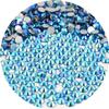 NCB Nancybeads 1500pcs Flatback Round Glass Nail Art Rhinestones Crystal for DIY Making Accessories Shoes, Clothes, Face Art, Bags, Manicure (Blue Zircon AB, SS20 1500pcs) view 1