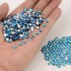 NCB Nancybeads 1500pcs Flatback Round Glass Nail Art Rhinestones Crystal for DIY Making Accessories Shoes, Clothes, Face Art, Bags, Manicure (Blue Zircon AB, SS20 1500pcs) view 4