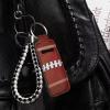 Baxinh Soft Ball Base Ball Chapstick Holder Keychain Lip Balm Holder, Neoprene Chapstick Sleeve Keychain for Women Girl, Portable Automotive Decoration, Red view 3