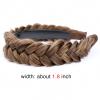 Gledola Wide Braided Headband With Teeth Braids Hairband With Tooth Synthetic Hair Band Plaited Hairband For Women (W-Yellow Earth) view 4