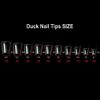 Duck Nail Tips 500PCSSITELENABY Clear Duck Feet Flare Tips for Acrylic Nails,Wide French Half Cover Nail Tips for Nail Salons and DIY French ABS Nail Art Tips 10 Size (500pcs Duck nail tips) view 2