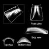 Duck Nail Tips 500PCSSITELENABY Clear Duck Feet Flare Tips for Acrylic Nails,Wide French Half Cover Nail Tips for Nail Salons and DIY French ABS Nail Art Tips 10 Size (500pcs Duck nail tips) view 4
