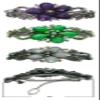 Set of 3 jcgy Large Barrettes Sparkly Crystals Thick Hair Hairclips for Women 0052-3purpleGrnOWcAB view 2