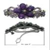 Set of 3 jcgy Large Barrettes Sparkly Crystals Thick Hair Hairclips for Women 0052-3purpleGrnOWjetCtr view 3
