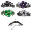 Set of 4 jcgy Combo 3 Styles Large Crystal Thick Hair Barrettes for Women 0052-4darkTaupePurpleGreenOCjetCtr view 2
