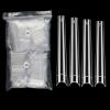 3XL No C Curve Nail Tips, SWETIDY 600Pcs Refill Size of 4,5,6,7 Clear Acrylic Nails Square Shape Nail Half Cover (600Pcs Refill 3XL Coffin) view 1