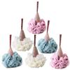 Set of 6-Ice Cream Styling Loofah Bath Sponge 60g/PieceSoft Exfoliating Shower Lufa for Silky Skin - Long-Handle Mesh Body Poufs- Women and Mens Luffas - Loufa Sponges- Full Cleanse & Lather view 1