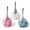 Set of 3-Ice Cream Styling Loofah Bath Sponge 60g/PieceSoft Exfoliating Shower Lufa for Silky Skin - Long-Handle Mesh Body Poufs- Women and Mens Luffas - Loufa Sponges- Full Cleanse & Lather view 1