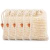 30 Pack Natural Ramie Soap Saver Pouch Homemade Soap Mesh Bag with Drawstring Soap Bags for Shower view 1