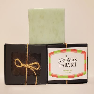 Aloe Vera - Sabila Handmade Soap With Shea Butter Base, Aloe vera Pulp & Olive Oil