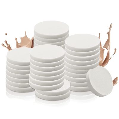 20 Pcs Round Makeup Sponge Set For Face Curve Blending, Facial Powder Puff Wet and Dry Dual Use, Sponges Foundation Makeup Blender