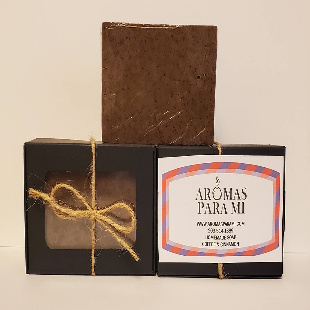Coffee and Cinnamon Handmade Soap With Shea Butter Base, Exfoliant & With Coffee & Cinnamon