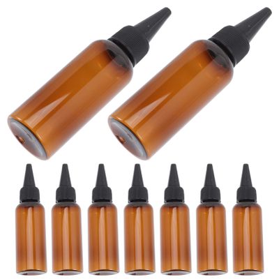 ULTECHNOVO 10pcs Plastic Refillable Applicator Bottles for Hair Dye Oil and Liquid Soap Squeeze Bottle Pointed Tip for Easy Application and Precise Dispensing