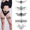 Roarhowl Lace Tattoos, Large Sexy Temporary Tattoo Set, Temporary Tattoos For Women, Belly Back Waist Thigh Body Art Fake Tattoos (Set 3) view 2