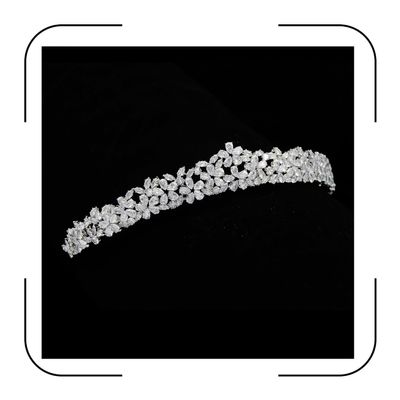 Sparkly Small Zircon Wedding Crowns and Tiaras for Women Cubic Zirconia Quinceanera Crown Sweet 16 Tiara Little Silver Gold Headband Crystal Headpieces Coronas Para 15 Anos Quinceaneras 2023 (Silver