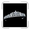 Sparkly Small Zircon Wedding Crowns and Tiaras for Women Cubic Zirconia Quinceanera Crown Sweet 16 Tiara Little Silver Gold Headband Crystal Headpieces Coronas Para 15 Anos Quinceaneras 2023 (Silver view 1