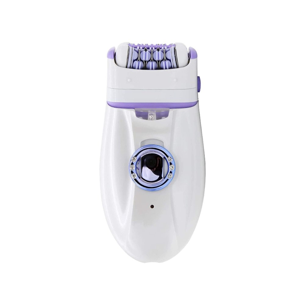 GIENEX Electric Shaver for Women,2 in 1 Painless Ladies Electric Hair Removal Razor,Bikini Trimmer for Legs Underarms Arms Body Portable Face Epilator,Purple