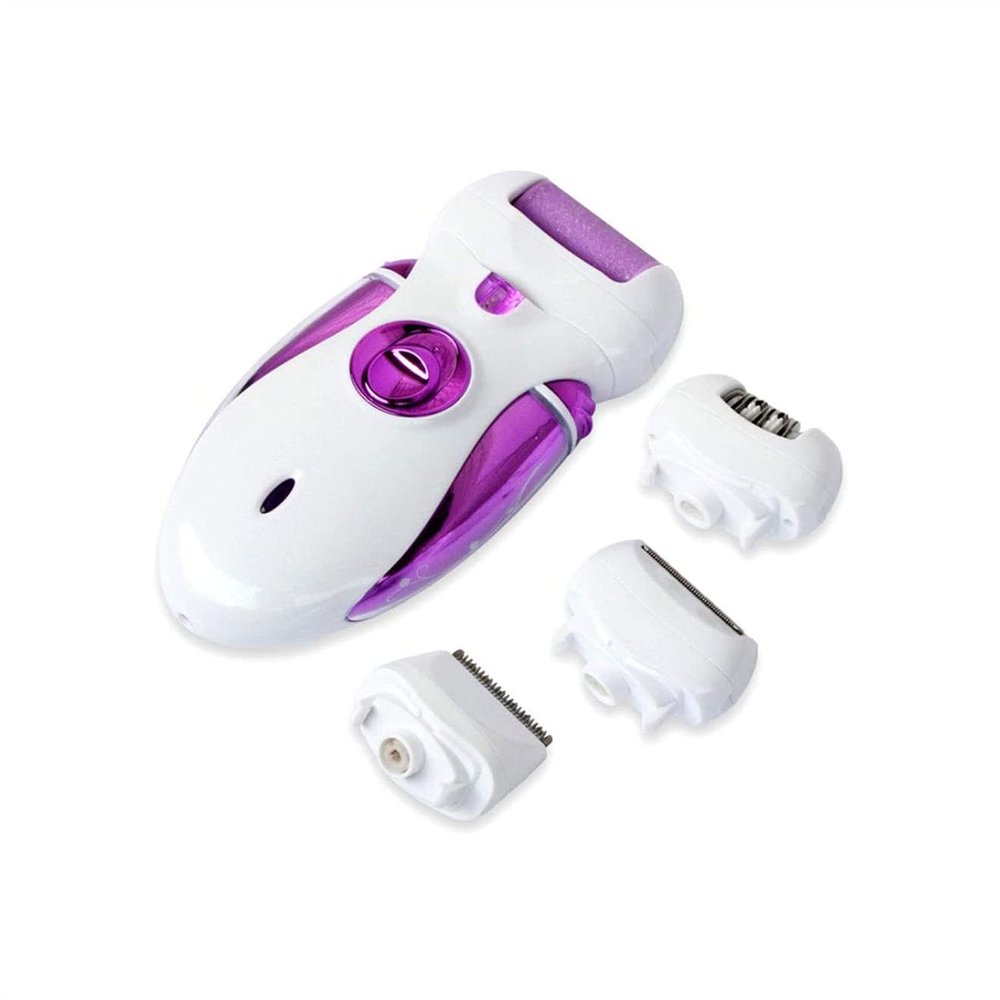 GIENEX Facial Hair Removal for Women, 4 in 1 Painless Electric Razor Shaver for Women Lady Shaver Waterproof Body Hair Remover Kit for Facial Eyebrow Nose Arms Legs Underarms Bikini Area