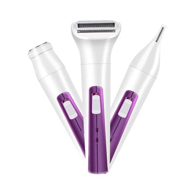 GIENEX Epilator for Women Hair Removal 3 in 1 Electric Epilator Hair Shaver Ladys Electric Trimmer Remover Waterproof Razor for Bikini Women Area/Nose/Armpit