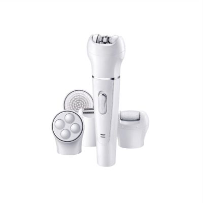 GIENEX Facial Hair Removal for Women, 5 in 1 Painless Electric Razor Shaver for Women Rechargeable Lady Foil Shaver Waterproof Body Hair Remover Kit for Facial Eyebrow Nose Arms Legs Underarms Bikini
