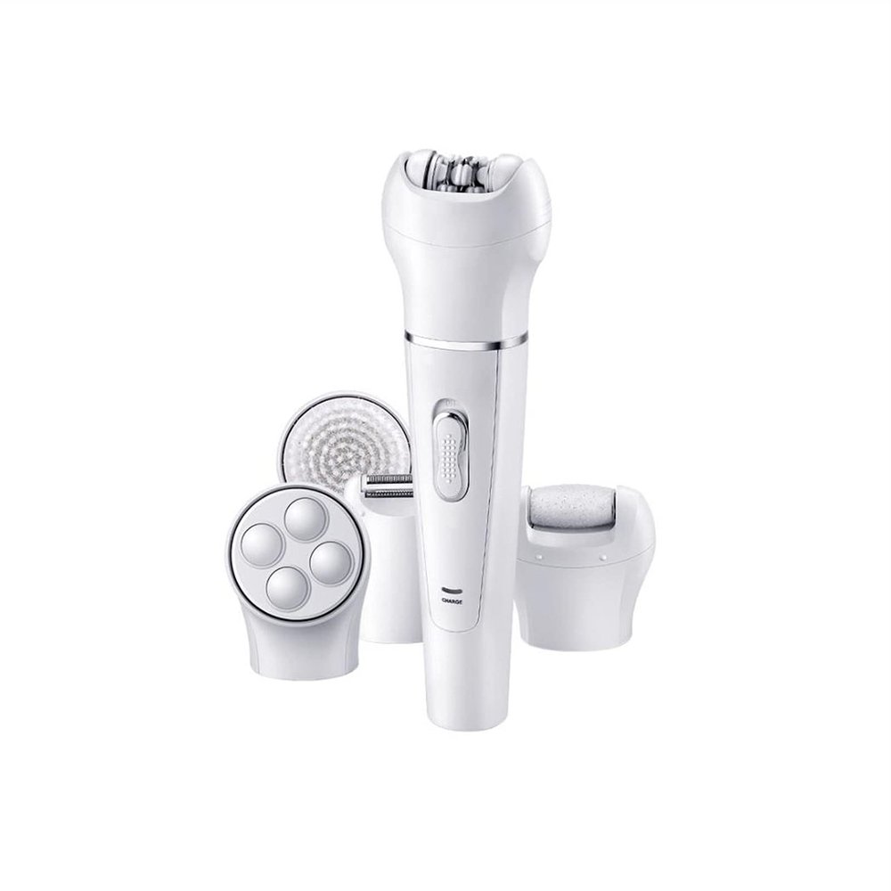 GIENEX Facial Hair Removal for Women, 5 in 1 Painless Electric Razor Shaver for Women Rechargeable Lady Foil Shaver Waterproof Body Hair Remover Kit for Facial Eyebrow Nose Arms Legs Underarms Bikini