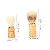 FRCOLOR 6pcs Men Shaving Brush Wood Handle Bristles for Smooth Shaving for Father Day Travel Home Use view 2
