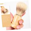 FRCOLOR 6pcs Men Shaving Brush Wood Handle Bristles for Smooth Shaving for Father Day Travel Home Use view 3