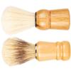 FRCOLOR 6pcs Men Shaving Brush Wood Handle Bristles for Smooth Shaving for Father Day Travel Home Use view 4