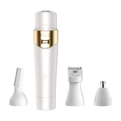 GIENEX Rechargeable Eyebrow Trimmer & Facial Hair Remover for Women, 4 in 1 Eyebrow Razor and Painless Hair Remover, Eyebrow Lips Body Facial Hair Removal for Women
