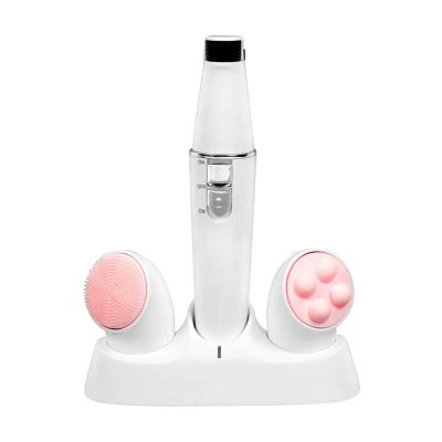 GIENEX Epilator, Facial Hair Removal for Women, 3 in 1 Epilating, Cleansing Brush and Skin Toning with 3 Extras
