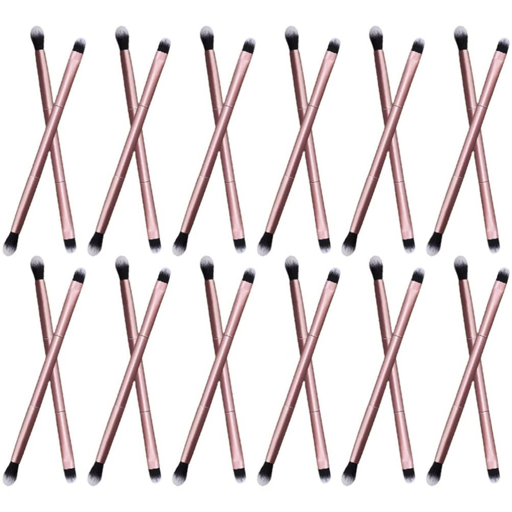FRCOLOR 24Pcs Double Ended Eyeshadow Brush Set - Professional Makeup Brushes for Blending, Application & Detailing, Ideal for All Skin Types, Versatile for Eye Makeup