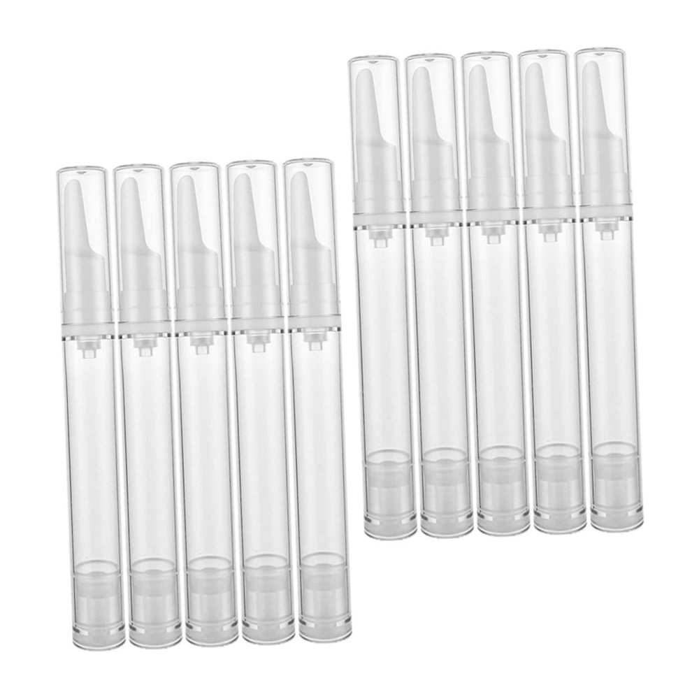minkissy 10pcs Eye Serum Pump Bottles Airless Vacuum Refillable Storage Vials for Travel Leak Design for Serums Creams and Moisturizers Compact for Toiletry Bags