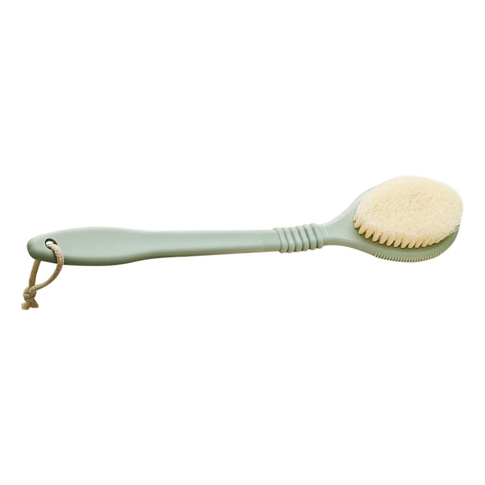 GLEAVI Handle Bathing Brush for Body Exfoliation Soft and Stiff Bristles for Cleaning Portable Back Scrubber for Daily Use Convenient Hanging Design Green